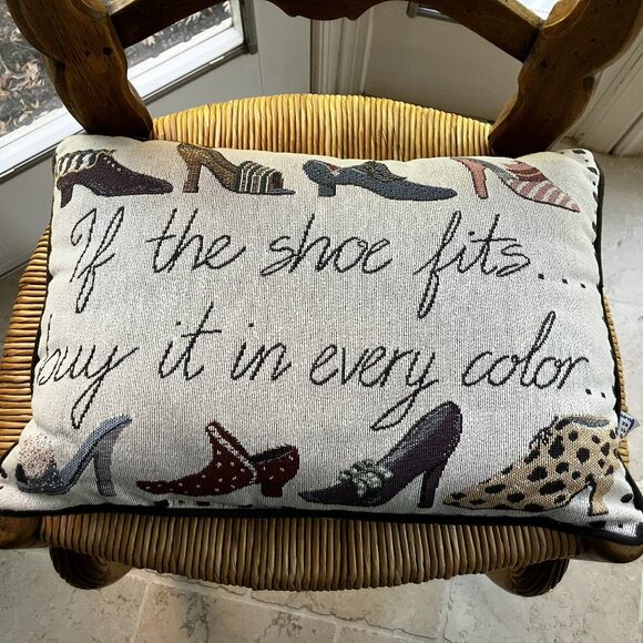 💗Pillow - "If the Shoe Fits Buy It in Every Color" Size 16"X12" - Picture 9 of 9
